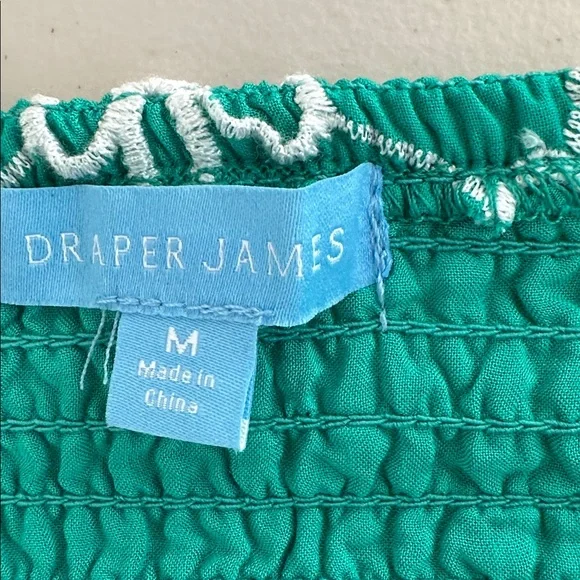 NWT Draper James Green Sundress with White Link-embroidery Size Medium - Picture 11 of 15